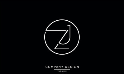 ZJ, JZ, Z, J Abstract Letters Logo Monogram Design Font Icon Vector Initials