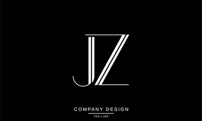 JZ, ZJ, J, Z Abstract Letters Logo Monogram Design Font Icon Vector