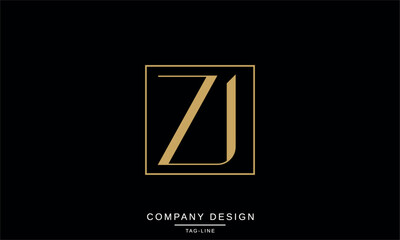 ZJ, JZ, Z, J Abstract Letters Logo Monogram Design Font Icon Vector Initials