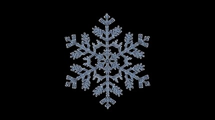 snowflake on black background