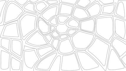 Abstract geometric pattern with irregular shapes and thin lines in a radial arrangement design element