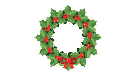 Christmas wreath holiday decoration festive celebration winter season evergreen bow