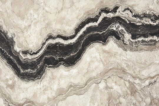 Elegant beige marble featuring unique black wave patterns for stunning wall cladding and decor.