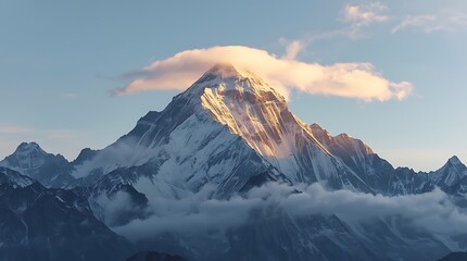 snow covered mountains