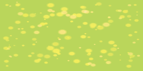 Yellow and light orange scattered circles on a green background
