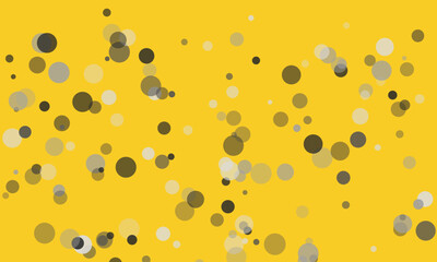 Yellow Background With Scattered Circles abstract pattern
