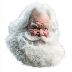 Traditional Santa Claus portrait on white background