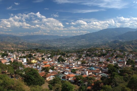 Colombia Cucuta. Village and Landscape Panorama of Cucuta, North Santander