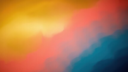 Abstract pixelated gradient of warm and cool colors