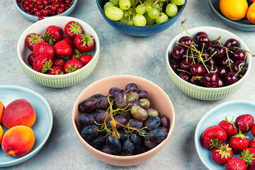Various types of fruits.