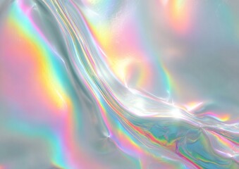 Captivating iridescent texture with vibrant rainbow spectrum reflections, perfect for futuristic design and modern aesthetics