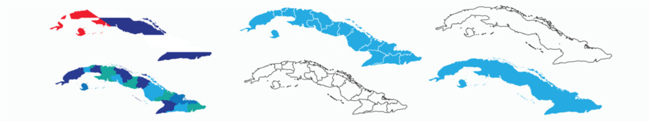High-resolution Cuba map illustration suitable for educational and editorial projects.