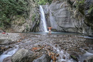 Beautiful Trails To Xiaojinping Waterfalls Group And Hot Spring, Jianshi, Hsinchu, Taiwan 