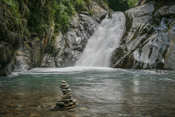 Beautiful Trails To Xiaojinping Waterfalls Group And Hot Spring, Jianshi, Hsinchu, Taiwan 