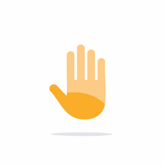 Fototapeta premium Vector open hand showing stop gesture - isolated on white background