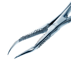 Close-up on a surgical instrument, reflecting expertise, and providing a sleek, metallic glimpse into medical equipment. 