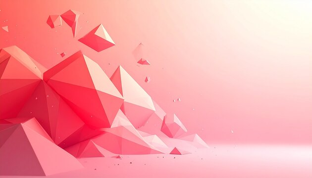 Abstract red gradient texture with translucent angular shapes and layered lighting, ideal for modern design and conceptual digital art.