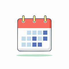 Cartoon Calendar Illustration Simple Style Flat Design Vector Graphic Planner Organizer Monthly Dates Schedule Appointments Time Management