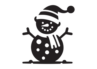 snowman logo silhouette vector, christmas snowman logo silhouette vector illustration, vector silhouette snowman, snowman logo silhouettes vector on a white background