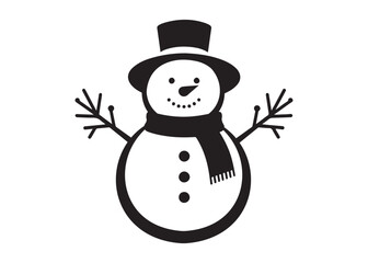 snowman logo silhouette vector, christmas snowman logo silhouette vector illustration, vector silhouette snowman, snowman logo silhouettes vector on a white background