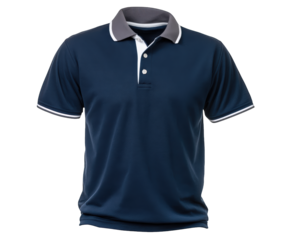 Classic blue polo shirt, casual clothing item. This isolated fashion sportswear template gives comfortable and stylish feel, perfect for golf or active lifestyle