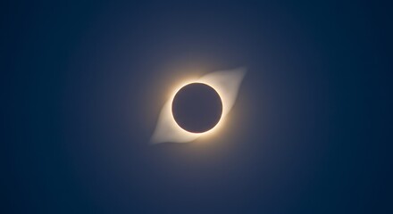 Dramatic Solar Eclipse in the Dark Sky – Rare Astronomical Phenomenon Showing the Moon Covering the Sun with a Glowing Corona, Stunning Space Event, Celestial Beauty, and Cosmic Alignment