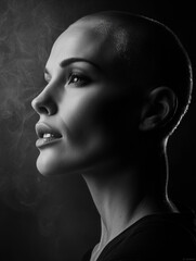 Beautiful skin woman face, healthy beauty skincare and cosmetics for adverstising. Generative Ai.	
