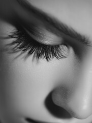 close up of a woman eye
