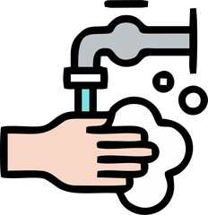 Hand Washing Under Running Water