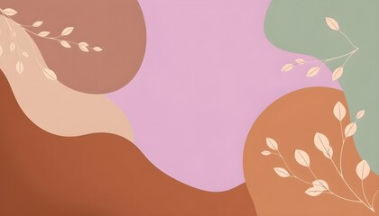 식물패턴이있는보라색웹사이트배경