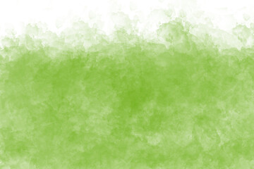 Green watercolor background texture isolated on transparent background for design © DesignerKamran99