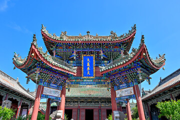 Fototapeta premium Aerial Photography of Shan Shan Gan Guild Hall in Kaifeng City, Henan Province