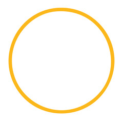 abstract round frame, yellow outline, yellow circle outline, yellow sign for highlighting point