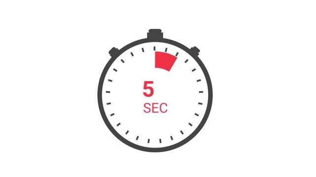 20 seconds duration timer, twenty second on stopwatch, isolated on white color background.