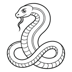 Fototapeta premium snake ,hand drawn illustration outline isolated on white background