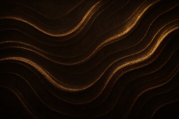 Luxury Abstract Golden Waves on Dark Background