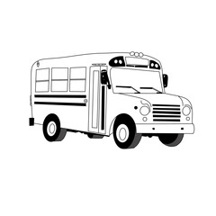 Minimalist school bus illustration