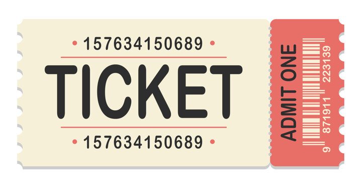 Ticket admit. Admit one ticket icons.
