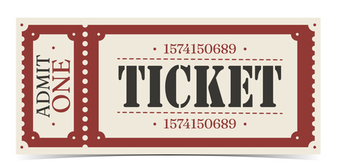 Ticket admit. Admit one ticket icons.
