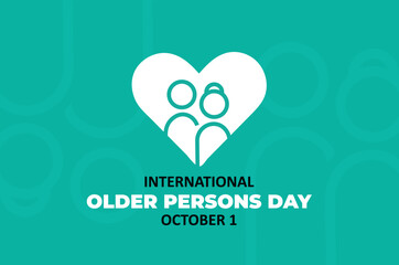 Vector Illustration of International Day of Older Persons design vector. October 1. Eps 10.