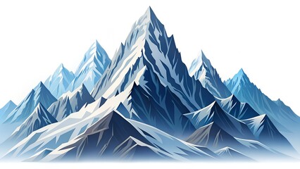 Majestic snowcapped mountain range with sharp peaks