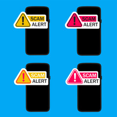 Scam alert warning on smartphone screen