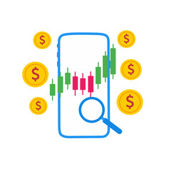 Mobile trading and investment analysis concept