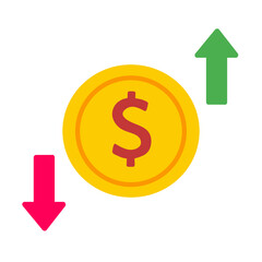Currency value up and down