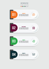 Infographic template business concept with workflow.
