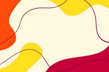 Abstract Colorful Background with Wavy Shapes and Lines