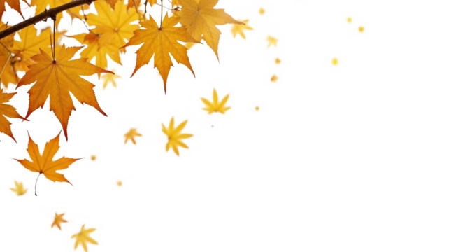 Autumn maple leaves falling against a black background - Powered by Adobe