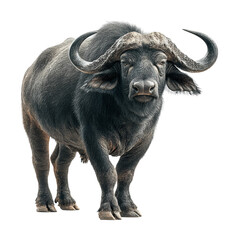 Obraz premium Buffalo encounter in nature wildlife scene isolated on transparent background