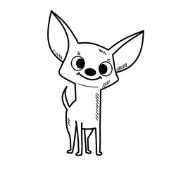Chihuahua Dog – Small Minimal Line Art Illustration