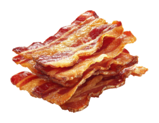 Crispy bacon cooking techniques kitchen food culinary isolated on transparent background